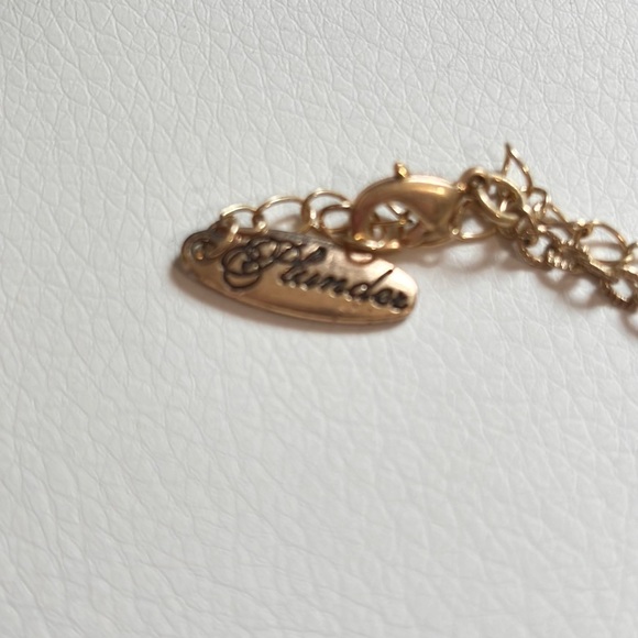 Plunder gold tone wooden beaded tear drop pendant - Picture 3 of 7